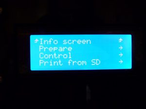 Best Way to Calibrate a 3d Printer : initial menu