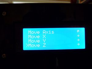 Best Way to Calibrate a 3d Printer : move axis menu