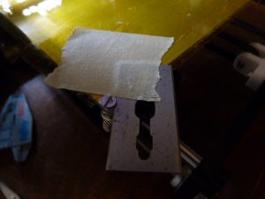 3d print failure : razor taped