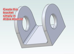create a simple bracket in atom 3d - watch the video