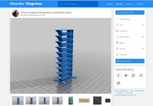 temperature tower - file from thingiverse